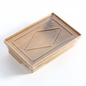 Eco เป็นมิตรกับสิ่งที่ปรับแต่งได้ทางชีวภาพย่อยสลายได้สลัดกระดาษอาหารกลางวันกระดาษอาหารกลางวันคราฟท์